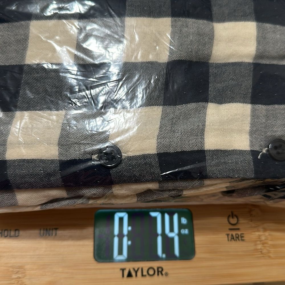 ANTHRO | SILENCE & NOISE PREPPY BLUE GINGHAM BUTTON UP LONG SLEEVE SHIRT DRESS S - Picture 9 of 10
